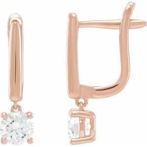 Lab-Grown Diamond Earrings · 0.5–1 ct — 14K Rose Gold