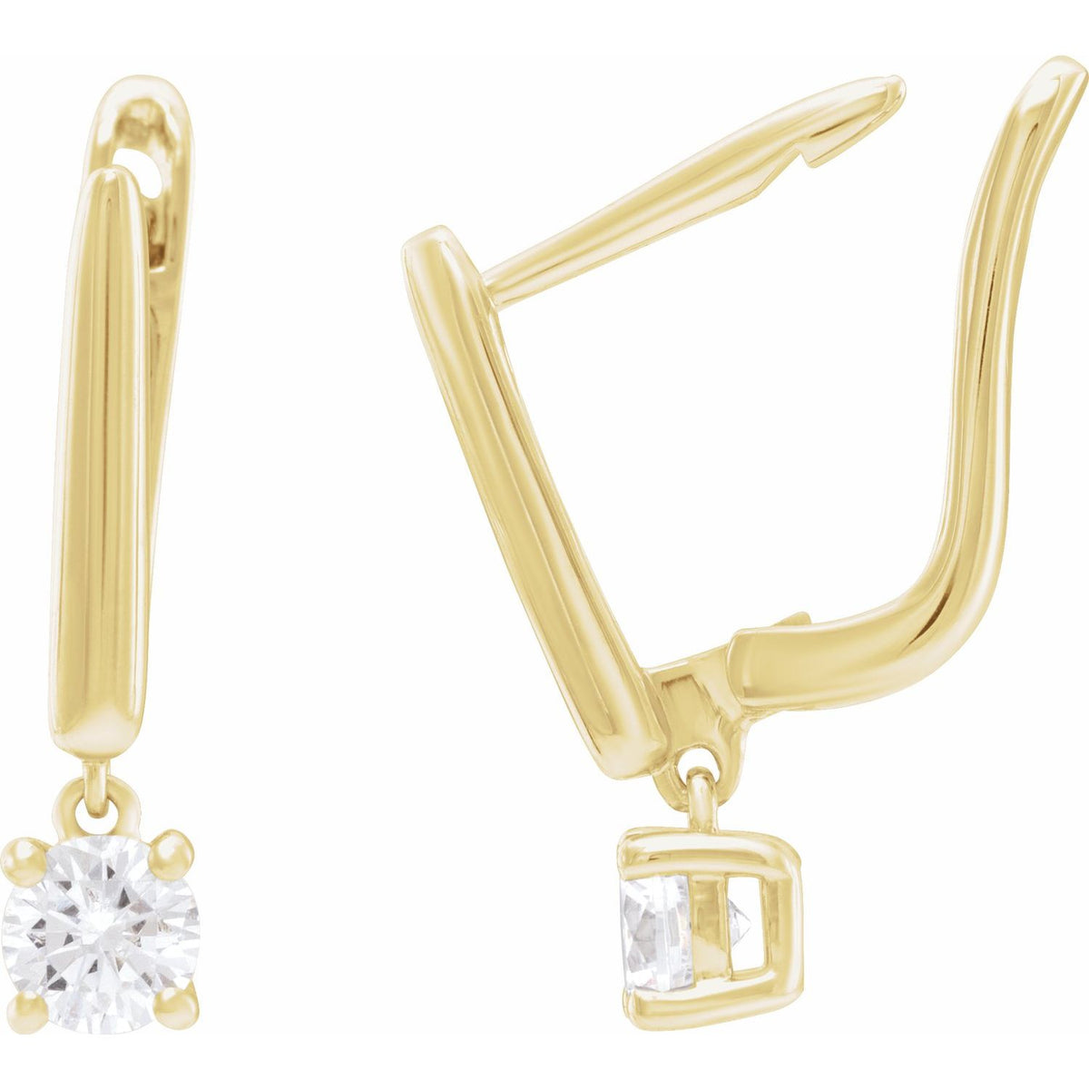 Lab-Grown Diamond Earrings · 0.5–1 ct — 14K Yellow Gold view 2