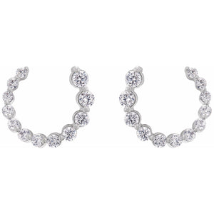 Front-Back Earrings · 0.5–0.88 ct — 14K White Gold