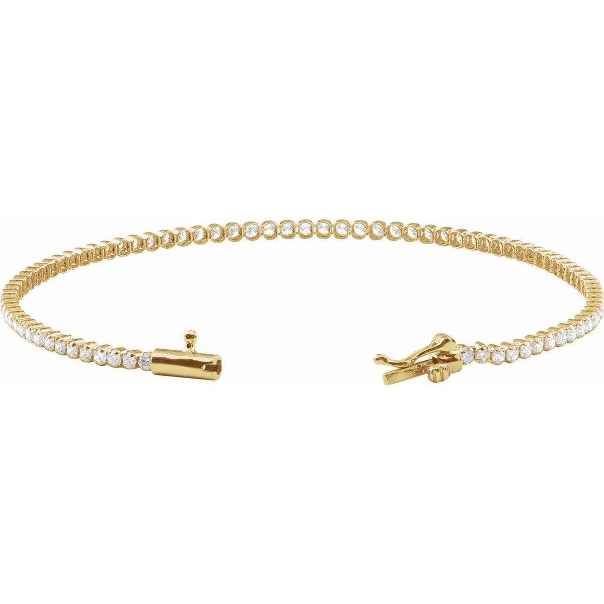 Lightweight Line Bracelet · 1.63 ct — 14K Yellow Gold view 2
