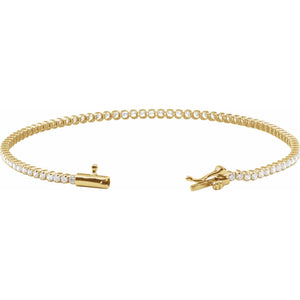 Lightweight Line Bracelet · 1.63 ct — 14K Yellow Gold view 2