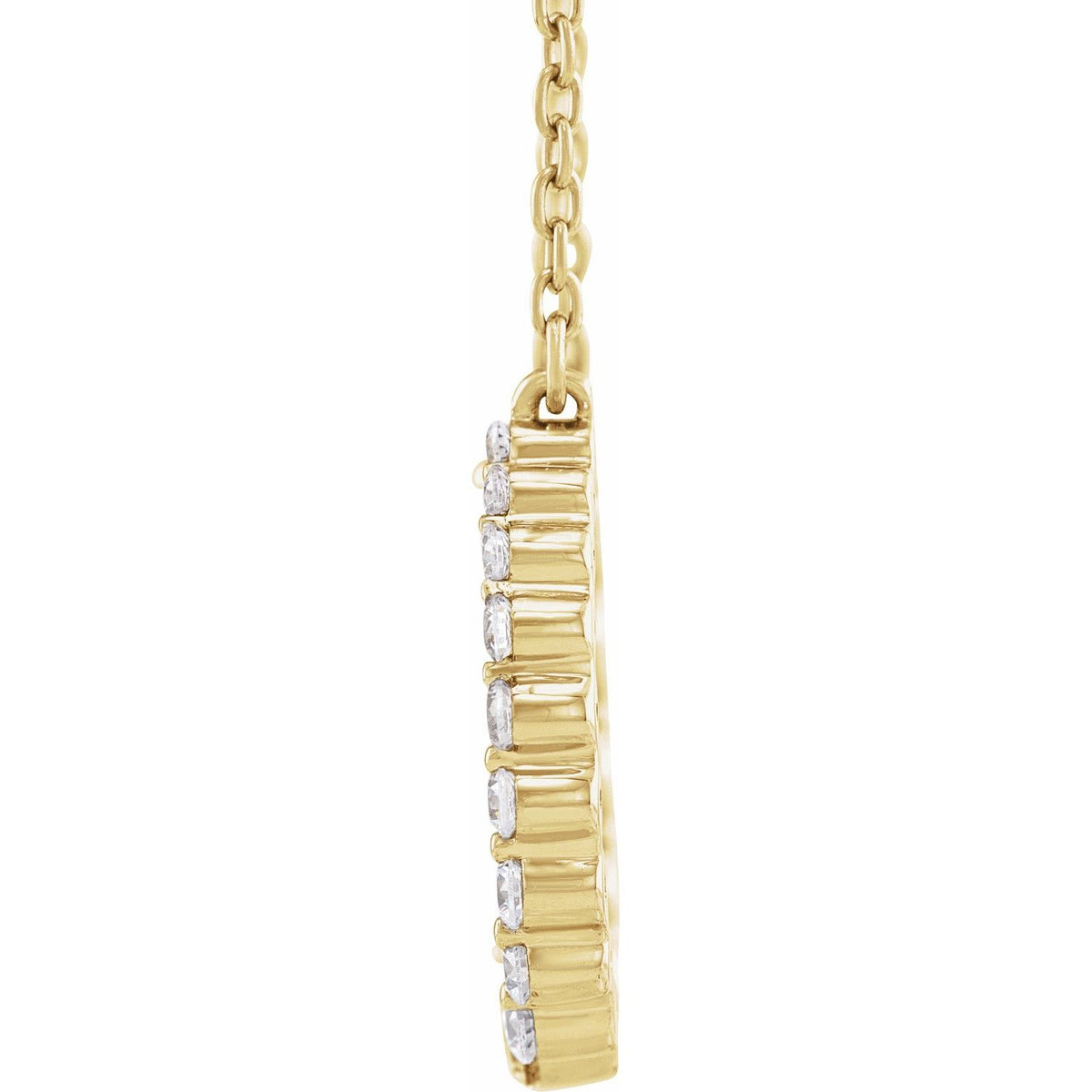 Graduated Circle Necklace · 2.77 ct — 14K Yellow Gold view 2