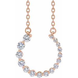 Graduated Circle Necklace · 2.77 ct — 14K Rose Gold