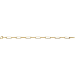 Accented Link Bracelet · 1 ct — 14K Yellow Gold view 3