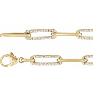 Accented Link Bracelet · 1 ct — 14K Yellow Gold view 2