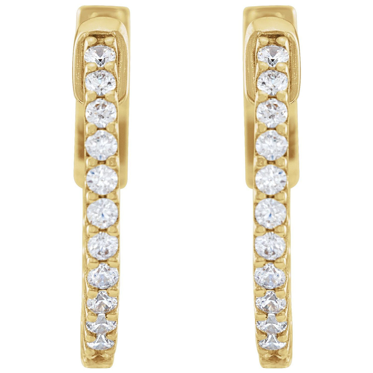 Inside-Outside Hoop Earrings · 0.25–6.5 ct — 14K Yellow Gold view 2