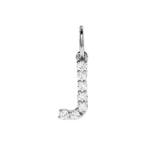 Accented Initial Necklace · 0.13–0.33 ct — 14K White Gold