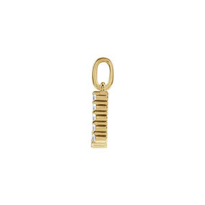 Accented Initial Necklace · 0.13–0.33 ct — 14K Yellow Gold view 3