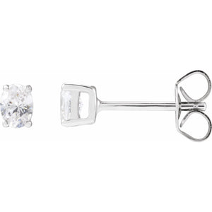 Lab-Grown Diamond Stud Earrings · 0.33–1 ct — 14K White Gold