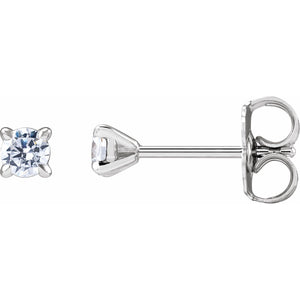 Round Cocktail-Style Stud Earrings · 0.2–1 ct — 14K White Gold