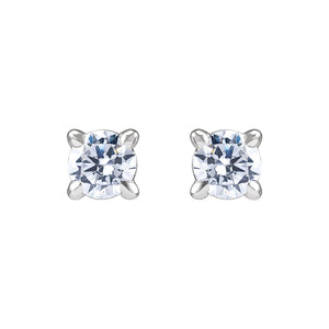 Round Cocktail-Style Stud Earrings · 0.2–1 ct — 14K White Gold view 2