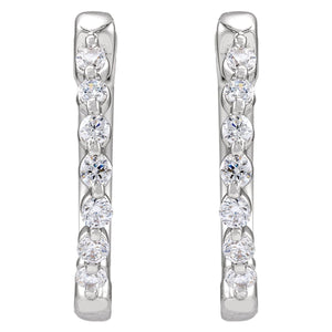 Lab-Grown Diamond Hoop Earrings · 0.2–1 ct — 14K White Gold view 2