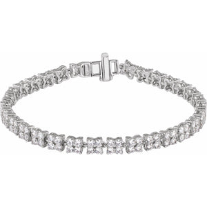 Lab-Grown Diamond Line Bracelet · 5.33 ct — 14K White Gold