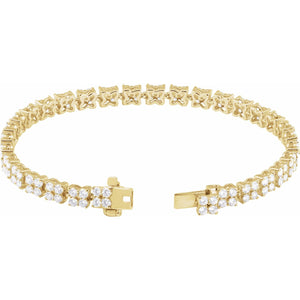 Lab-Grown Diamond Line Bracelet · 5.33 ct — 14K Yellow Gold view 3