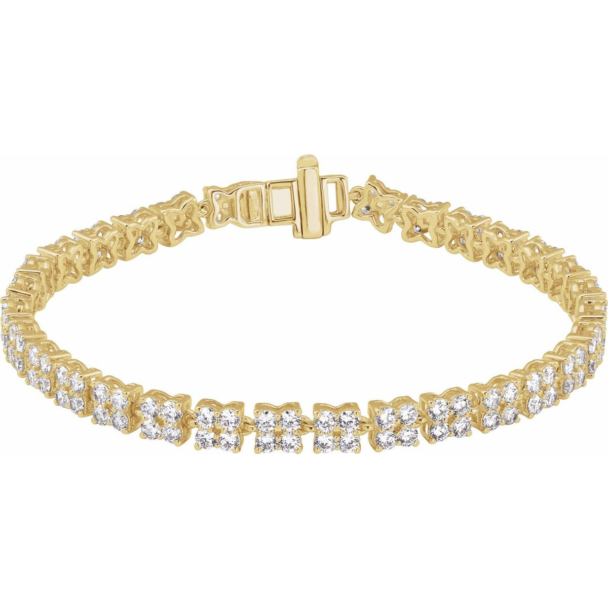 Lab-Grown Diamond Line Bracelet · 5.33 ct — 14K Yellow Gold