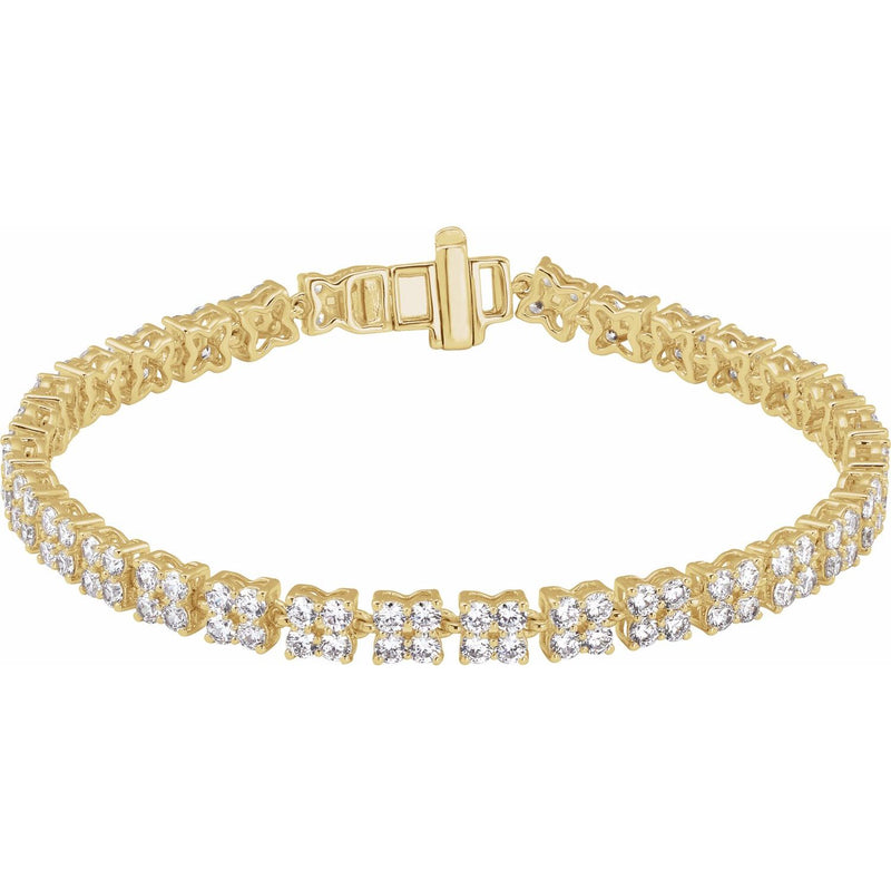 Lab-Grown Diamond Line Bracelet · 5.33 ct — 14K Yellow Gold