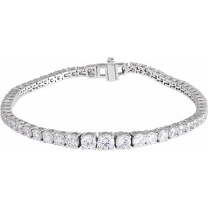 Lab-Grown Diamond Line Bracelet · 6 ct — 14K White Gold