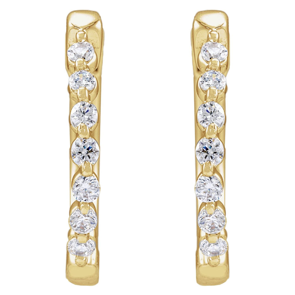Lab-Grown Diamond Hoop Earrings · 0.2–1 ct — 14K Yellow Gold view 2