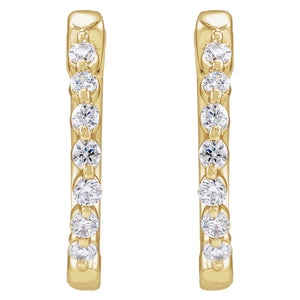 Lab-Grown Diamond Hoop Earrings · 0.2–1 ct — 14K Yellow Gold view 2