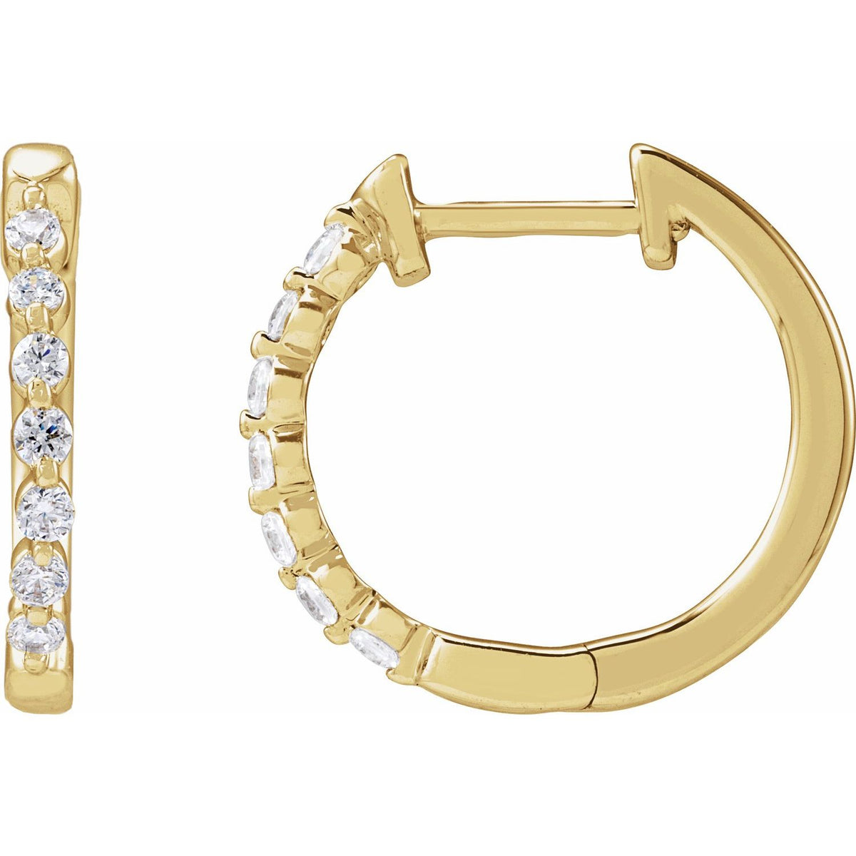 Lab-Grown Diamond Hoop Earrings · 0.2–1 ct — 14K Yellow Gold
