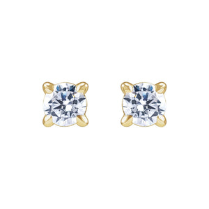 Round Cocktail-Style Stud Earrings · 0.2–1 ct — 14K Yellow Gold view 2