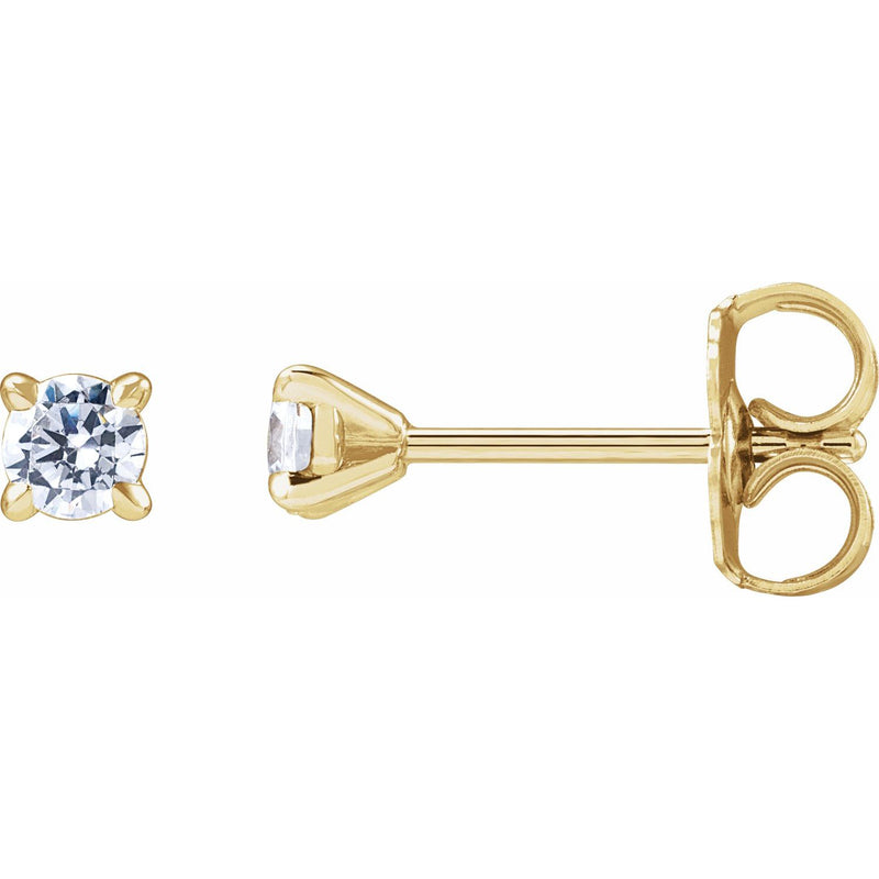 Round Cocktail-Style Stud Earrings · 0.2–1 ct — 14K Yellow Gold