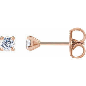 Round Cocktail-Style Stud Earrings · 0.2–1 ct — 14K Rose Gold