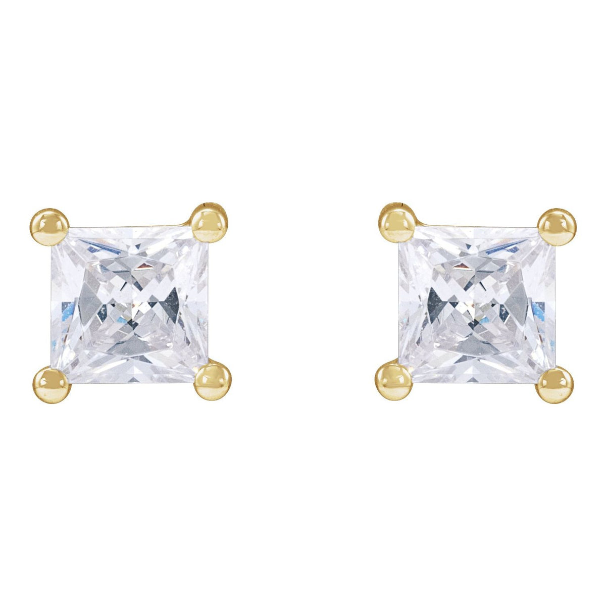 Lab-Grown Diamond Stud Earrings · 0.1–1 ct — 14K Yellow Gold view 2