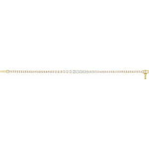 Lab-Grown Diamond Line Bracelet · 6 ct — 14K Yellow Gold view 2