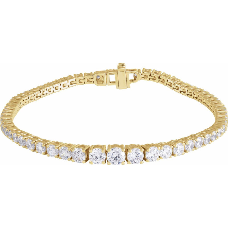 Lab-Grown Diamond Line Bracelet · 6 ct — 14K Yellow Gold