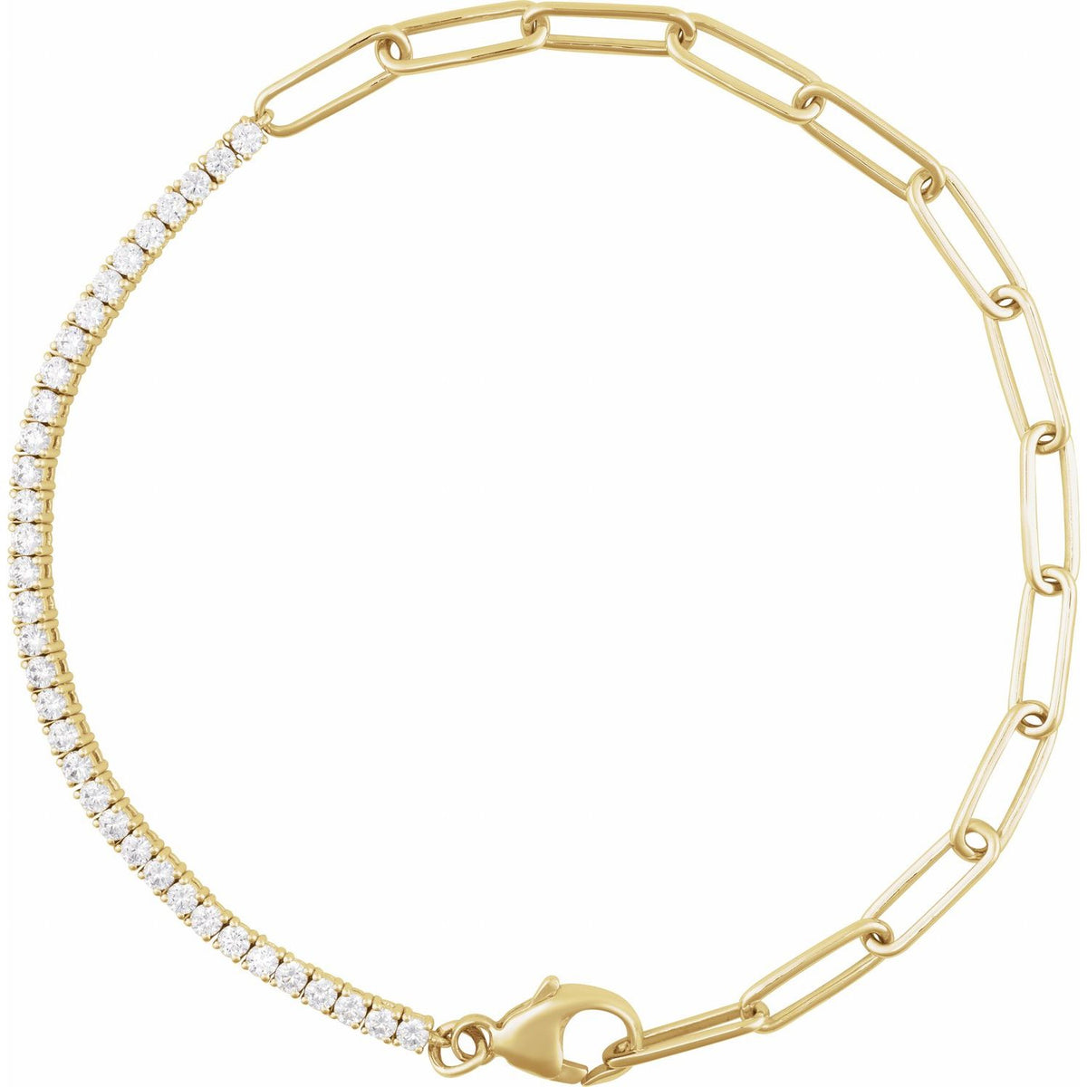 Line Bracelet · 1 ct — 14K Yellow Gold