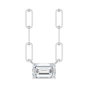 Solitaire Necklace · 10.63 ct — 14K White Gold