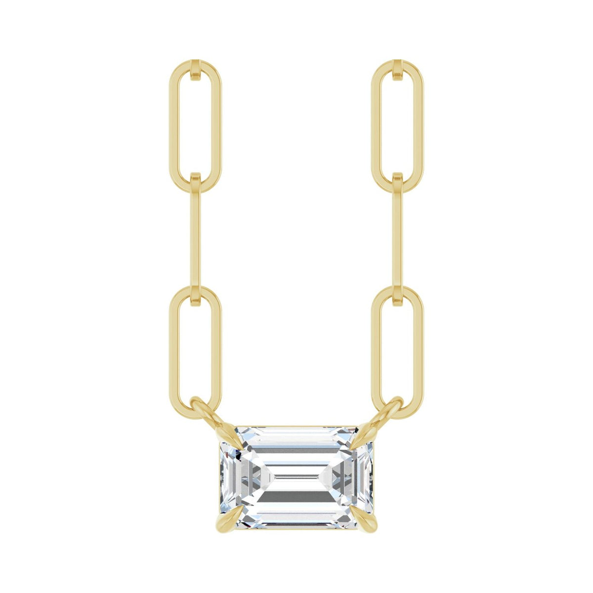 Solitaire Necklace · 10.63 ct — 14K Yellow Gold