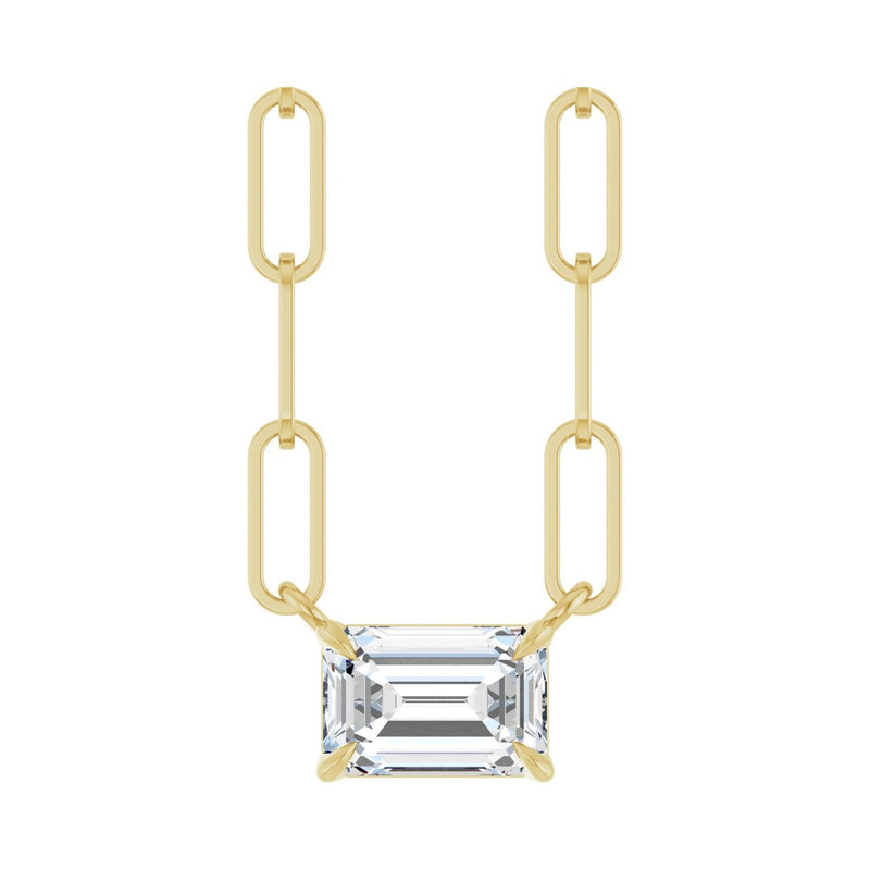 Solitaire Necklace · 10.63 ct — 14K Yellow Gold
