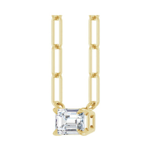 Solitaire Necklace · 10.63 ct — 14K Yellow Gold view 2