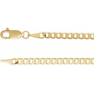 Bezel-Set Solitaire Curb Link Bracelet · 0.07–0.25 ct — 14K Yellow Gold view 3