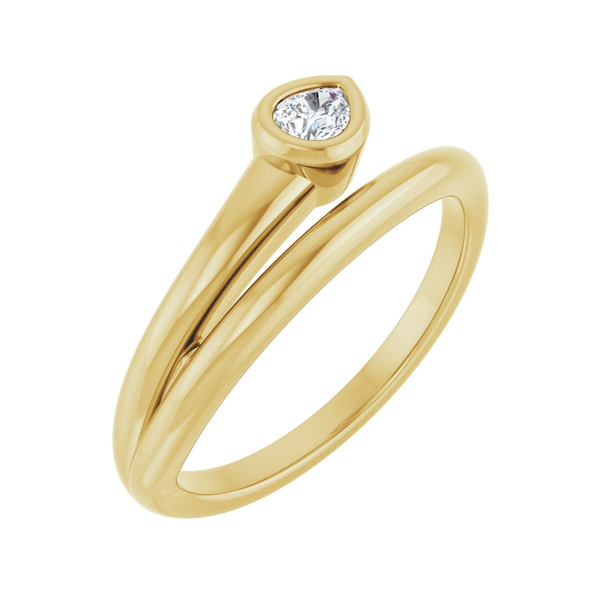 Solitaire Ring · 0.17 ct — 14K Yellow Gold