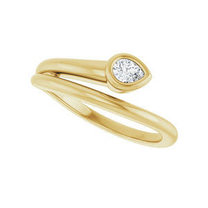 Solitaire Ring · 0.17 ct — 14K Yellow Gold view 5