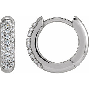 Lab-Grown Diamond Hoop Earrings · 0.25 ct — 14K White Gold