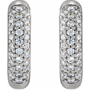 Lab-Grown Diamond Hoop Earrings · 0.25 ct — 14K White Gold view 2