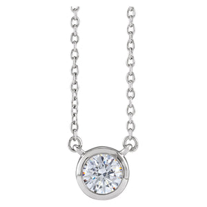 Lab-Grown Diamond Necklace · 5.4–7.5 ct — 14K White Gold