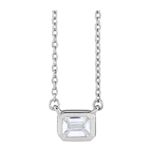 Lab-Grown Diamond Necklace · 9.5 ct — 14K White Gold