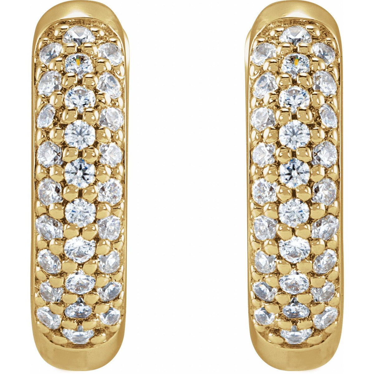 Lab-Grown Diamond Hoop Earrings · 0.25 ct — 14K Yellow Gold view 2