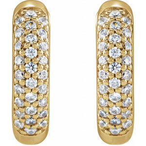 Lab-Grown Diamond Hoop Earrings · 0.25 ct — 14K Yellow Gold view 2