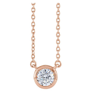 Lab-Grown Diamond Necklace · 5.4–7.5 ct — 14K Rose Gold