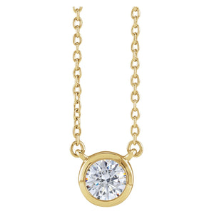 Lab-Grown Diamond Necklace · 5.4–7.5 ct — 14K Yellow Gold