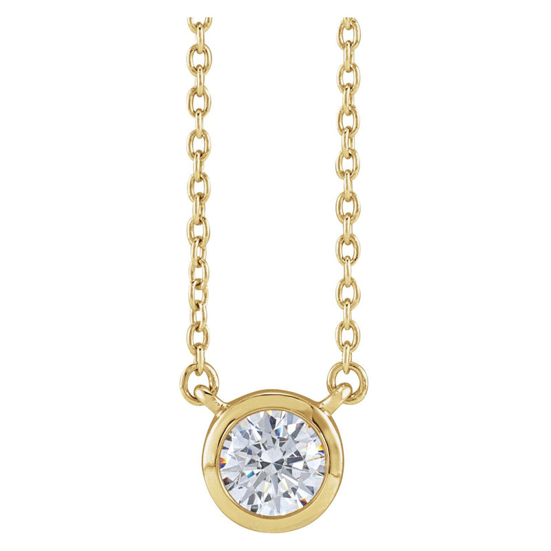 Lab-Grown Diamond Necklace · 5.4–7.5 ct — 14K Yellow Gold