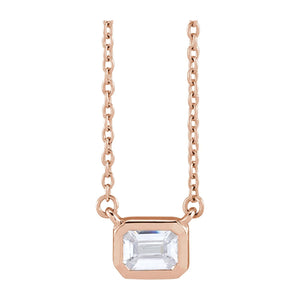 Lab-Grown Diamond Necklace · 9.5 ct — 14K Rose Gold