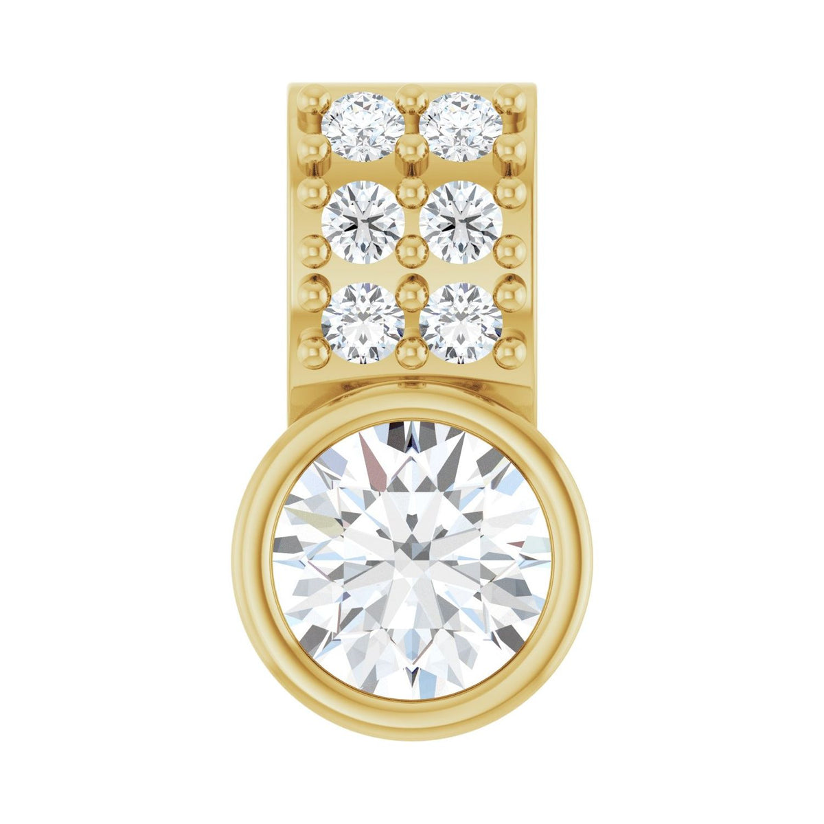 Accented Bezel-Set Pendant · 4.25–6.75 ct — 14K Yellow Gold