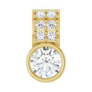 Accented Bezel-Set Pendant · 4.25–6.75 ct — 14K Yellow Gold